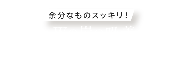 POINT01 余分なものスッキリ！Wの炭の吸着パワー